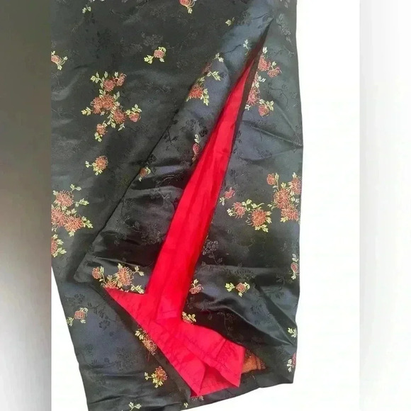 Vintage Robbie Bee Asian Inspired Sheath Maxi Dress Women Size 6 Petite - Picture 6 of 8